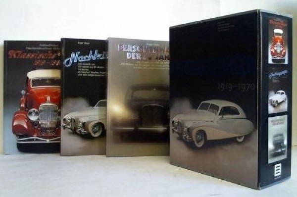 Gloor "Personenwagen - Klassische Wagen - Nachkriegswagen"  Automobile-History 1985 three volumes in slipcase (6672)